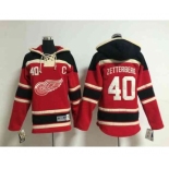 youth nhl jerseys detroit red wings #40 zetterberg red[pullover hooded sweatshirt patch C]