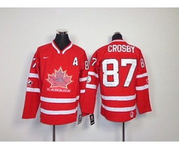 youth nhl team canada #87 crosby red[patch A]