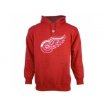 Detroit Red Wings Old Time Hockey Red Big Logo with Crest Pullover Hoodie