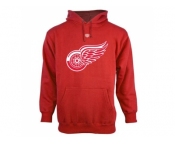 Detroit Red Wings Old Time Hockey Red Big Logo with Crest Pullover Hoodie