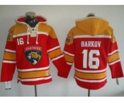 Florida Panthers #16 Aleksander Barkov Red Gold Sawyer Hooded Sweatshirt Stitched NHL Jersey