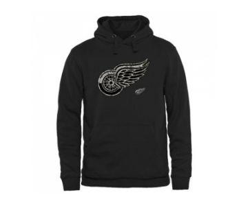 Men's Detroit Red Wings Black Rink Warrior Pullover Hoodie