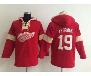 nhl jerseys detroit red wings #19 yzerman red-cream-1[pullover hooded sweatshirt]