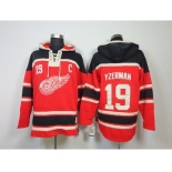 nhl jerseys detroit red wings #19 yzerman red[pullover hooded sweatshirt patch C]