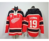 nhl jerseys detroit red wings #19 yzerman red[pullover hooded sweatshirt patch C]