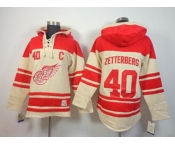 nhl jerseys detroit red wings #40 zetterberg red-cream[pullover hooded sweatshirt patch C]