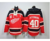 nhl jerseys detroit red wings #40 zetterberg red[pullover hooded sweatshirt patch C]