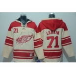 nhl jerseys detroit red wings #71 dylan larkin cream[pullover hooded sweatshirt]