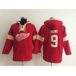 nhl jerseys detroit red wings #9 howe red-cream-1[pullover hooded sweatshirt]