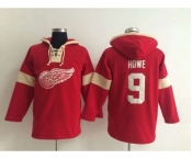 nhl jerseys detroit red wings #9 howe red-cream-1[pullover hooded sweatshirt]