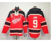 nhl jerseys detroit red wings #9 howe red[pullover hooded sweatshirt patch C]