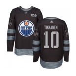 Adidas Edmonton Oilers #10 Esa Tikkanen Authentic Black 1917-2017 100th Anniversary NHL Jersey