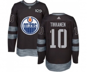 Adidas Edmonton Oilers #10 Esa Tikkanen Authentic Black 1917-2017 100th Anniversary NHL Jersey