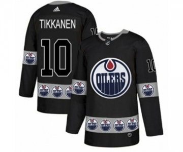 Adidas Edmonton Oilers #10 Esa Tikkanen Authentic Black Team Logo Fashion NHL Jersey