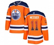 Adidas Edmonton Oilers #11 Mark Messier Authentic Orange Drift Fashion NHL Jersey