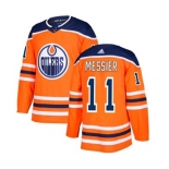 Adidas Edmonton Oilers #11 Mark Messier Premier Orange Home NHL Jersey