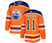 Adidas Edmonton Oilers #11 Mark Messier Premier Orange Home NHL Jersey