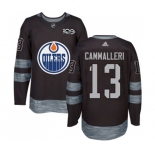 Adidas Edmonton Oilers #13 Mike Cammalleri Authentic Black 1917-2017 100th Anniversary NHL Jersey