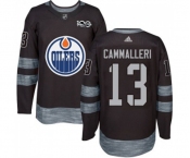 Adidas Edmonton Oilers #13 Mike Cammalleri Authentic Black 1917-2017 100th Anniversary NHL Jersey