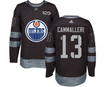 Adidas Edmonton Oilers #13 Mike Cammalleri Authentic Black 1917-2017 100th Anniversary NHL Jersey