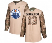 Adidas Edmonton Oilers #13 Mike Cammalleri Authentic Camo Veterans Day Practice NHL Jersey