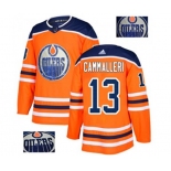 Adidas Edmonton Oilers #13 Mike Cammalleri Authentic Orange Fashion Gold NHL Jersey