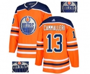 Adidas Edmonton Oilers #13 Mike Cammalleri Authentic Orange Fashion Gold NHL Jersey