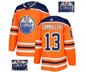 Adidas Edmonton Oilers #13 Mike Cammalleri Authentic Orange Fashion Gold NHL Jersey