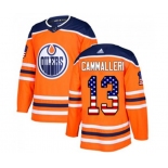 Adidas Edmonton Oilers #13 Mike Cammalleri Authentic Orange USA Flag Fashion NHL Jersey