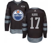 Adidas Edmonton Oilers #17 Jari Kurri Authentic Black 1917-2017 100th Anniversary NHL Jersey