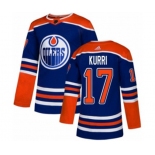 Adidas Edmonton Oilers #17 Jari Kurri Authentic Royal Blue Alternate NHL Jersey