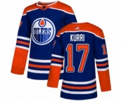 Adidas Edmonton Oilers #17 Jari Kurri Authentic Royal Blue Alternate NHL Jersey