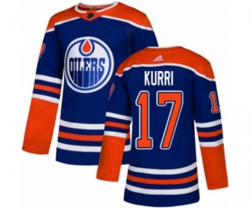 Adidas Edmonton Oilers #17 Jari Kurri Authentic Royal Blue Alternate NHL Jersey