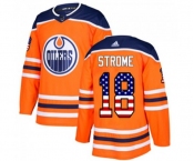 Adidas Edmonton Oilers #18 Ryan Strome Authentic Orange USA Flag Fashion NHL Jersey