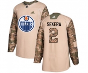 Adidas Edmonton Oilers #2 Andrej Sekera Authentic Camo Veterans Day Practice NHL Jersey