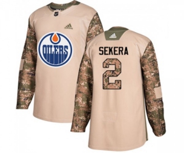 Adidas Edmonton Oilers #2 Andrej Sekera Authentic Camo Veterans Day Practice NHL Jersey