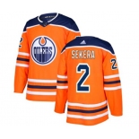 Adidas Edmonton Oilers #2 Andrej Sekera Authentic Orange Home NHL Jersey