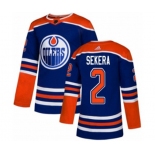 Adidas Edmonton Oilers #2 Andrej Sekera Authentic Royal Blue Alternate NHL Jersey