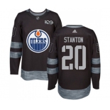 Adidas Edmonton Oilers #20 Ryan Stanton Authentic Black 1917-2017 100th Anniversary NHL Jersey