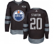 Adidas Edmonton Oilers #20 Ryan Stanton Authentic Black 1917-2017 100th Anniversary NHL Jersey