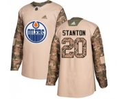 Adidas Edmonton Oilers #20 Ryan Stanton Authentic Camo Veterans Day Practice NHL Jersey