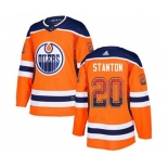 Adidas Edmonton Oilers #20 Ryan Stanton Authentic Orange Drift Fashion NHL Jersey