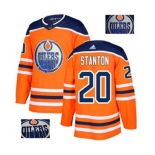 Adidas Edmonton Oilers #20 Ryan Stanton Authentic Orange Fashion Gold NHL Jersey