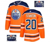 Adidas Edmonton Oilers #20 Ryan Stanton Authentic Orange Fashion Gold NHL Jersey