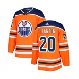 Adidas Edmonton Oilers #20 Ryan Stanton Authentic Orange Home NHL Jersey