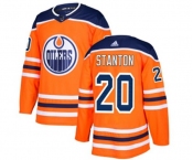 Adidas Edmonton Oilers #20 Ryan Stanton Authentic Orange Home NHL Jersey