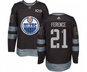 Adidas Edmonton Oilers #21 Andrew Ference Authentic Black 1917-2017 100th Anniversary NHL Jersey