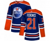 Adidas Edmonton Oilers #21 Andrew Ference Authentic Royal Blue Alternate NHL Jersey