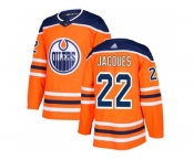 Adidas Edmonton Oilers #22 Jean-Francois Jacques Orange Home Authentic Stitched NHL Jersey