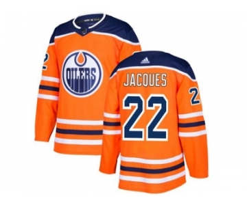 Adidas Edmonton Oilers #22 Jean-Francois Jacques Orange Home Authentic Stitched NHL Jersey